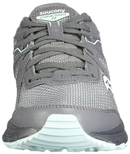 Saucony Women's Trail Running Shoe, Grey/Mint, Size 6.5