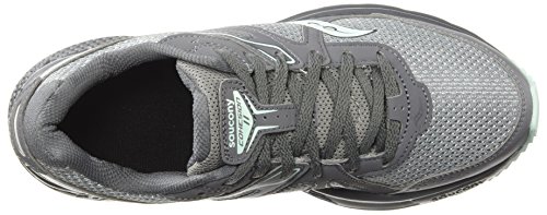 Saucony Women's Trail Running Shoe, Grey/Mint, Size 6.5
