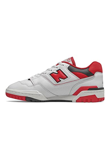New Balance 550 White Red Sneakers, Size 9 UK
