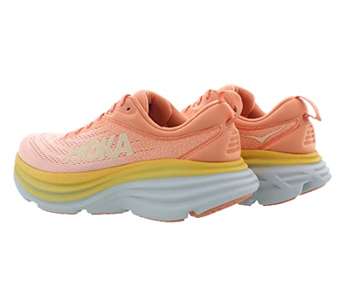 HOKA Bondi 8 Women's Shoes, Shell Coral/Peach