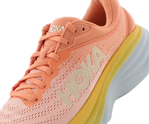 HOKA Bondi 8 Women's Shoes, Shell Coral/Peach