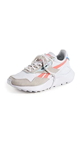 Reebok Women's Classic Leather Legacy AZ Cross Trainer, White/Moonstone/Orange Flare, 7