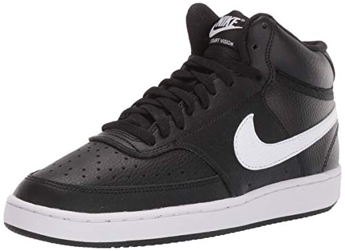 Nike Court Vision Mid Sneakers in Black/White