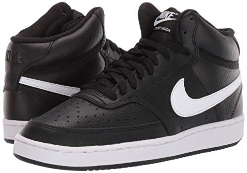 Nike Court Vision Mid Sneakers in Black/White