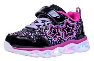 COODO Toddler Girls LED Light Up Sneakers