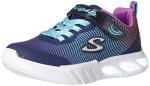 Skechers Girls Flicker Flash Sneakers, Navy/Multi