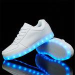 Light-Up USB Charging Dancing Sneakers - White