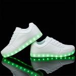 Light-Up USB Charging Dancing Sneakers - White