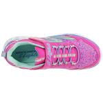 Skechers Girls' Neon Pink Galaxy Lights Sneakers