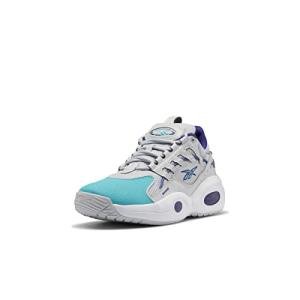 Reebok Solution Mid Basketball Shoe - Light Grey/Purple