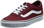 Vans Women's Ward Sneaker in Red Burgundy