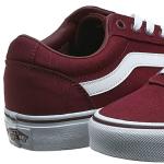 Vans Women's Ward Sneaker in Red Burgundy