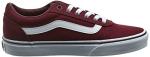 Vans Women's Ward Sneaker in Red Burgundy