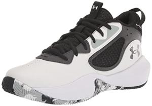 Under Armour UA Lockdown 6 Basketball Shoes, White/Gray