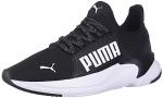 PUMA Men's Softride Slip-On Running Shoe - Black/White
