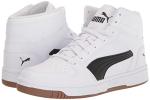 PUMA Men's Rebound Layup Sneakers in White/Black