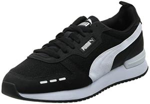 PUMA mens R78 Sneaker, Black/White, 10.5 Women 12 Men US