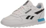 Reebok Classic Leather Sneakers, White/Black/Radiant Aqua