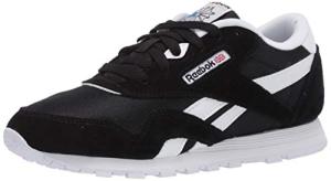 Reebok Boy's Classic Nylon Sneaker, Black/Black/White, 2 Little Kid