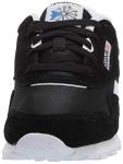 Reebok Boy's Classic Nylon Sneaker, Black/Black/White, 2 Little Kid