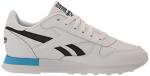 Reebok Classic Leather Sneakers, White/Black/Radiant Aqua