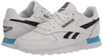 Reebok Classic Leather Sneakers, White/Black/Radiant Aqua