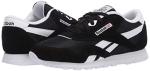 Reebok Boy's Classic Nylon Sneaker, Black/Black/White, 2 Little Kid