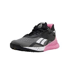 Reebok Baby-Girl's Nano X Cross Trainer, Black/White/Polished Pink, 2 M US Infant
