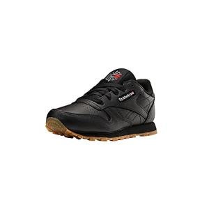 Reebok Classic Leather Sneakers for Boys, Black/Gum
