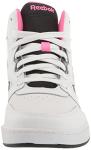 Reebok girls Bb4500 Court Basketball Shoe, White/Black/Atomic Pink, 4.5 Little Kid US