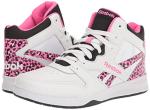 Reebok girls Bb4500 Court Basketball Shoe, White/Black/Atomic Pink, 4.5 Little Kid US