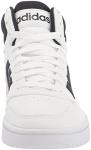Adidas Women's Hoops 3.0 Mid Sneaker, White/Legend Ink/Rose