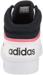 Adidas Women's Hoops 3.0 Mid Sneaker, White/Legend Ink/Rose