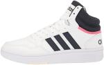 Adidas Women's Hoops 3.0 Mid Sneaker, White/Legend Ink/Rose