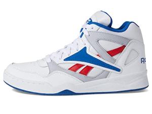 Reebok BB4590 High Top Sneaker, White/Vector Blue/Vector Red