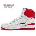Men's Avia 830 Retro Basketball Sneakers, White/Red/Dark Grey