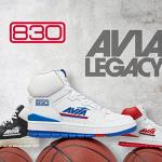 Men's Avia 830 Retro Basketball Sneakers, White/Red/Dark Grey