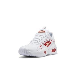 Reebok Unisex Mid Basketball Sneaker, White/Blue/Gold, Size 9.5