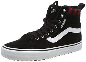 Vans Men's Black Red Plaid Suede Sneakers 46 EU