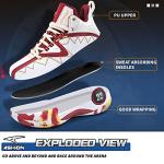 Breathable Red and White Athletic Sneakers for Men