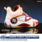 Breathable Red and White Athletic Sneakers for Men