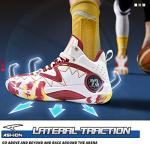 Breathable Red and White Athletic Sneakers for Men