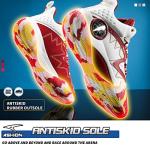 Breathable Red and White Athletic Sneakers for Men