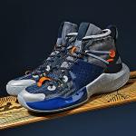 Navy High Top Basketball Sneakers for Men