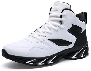 White High-Top Basketball Sneakers for Men