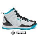 AND1 Showout Basketball Sneakers - Kids White/Black/Aqua