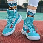 Cyan High Top Basketball Sneakers for Men