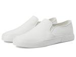 White Canvas Slip-On Sneakers for Women