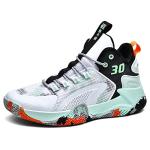 White Red High Top Basketball Sneakers