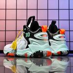 White Red High Top Basketball Sneakers